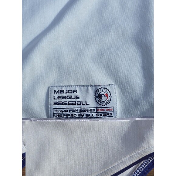 True Fan Philadelphia Phillies Baseball Jersey Men’s Sz XL EUC White Red Blue - Picture 7 of 13